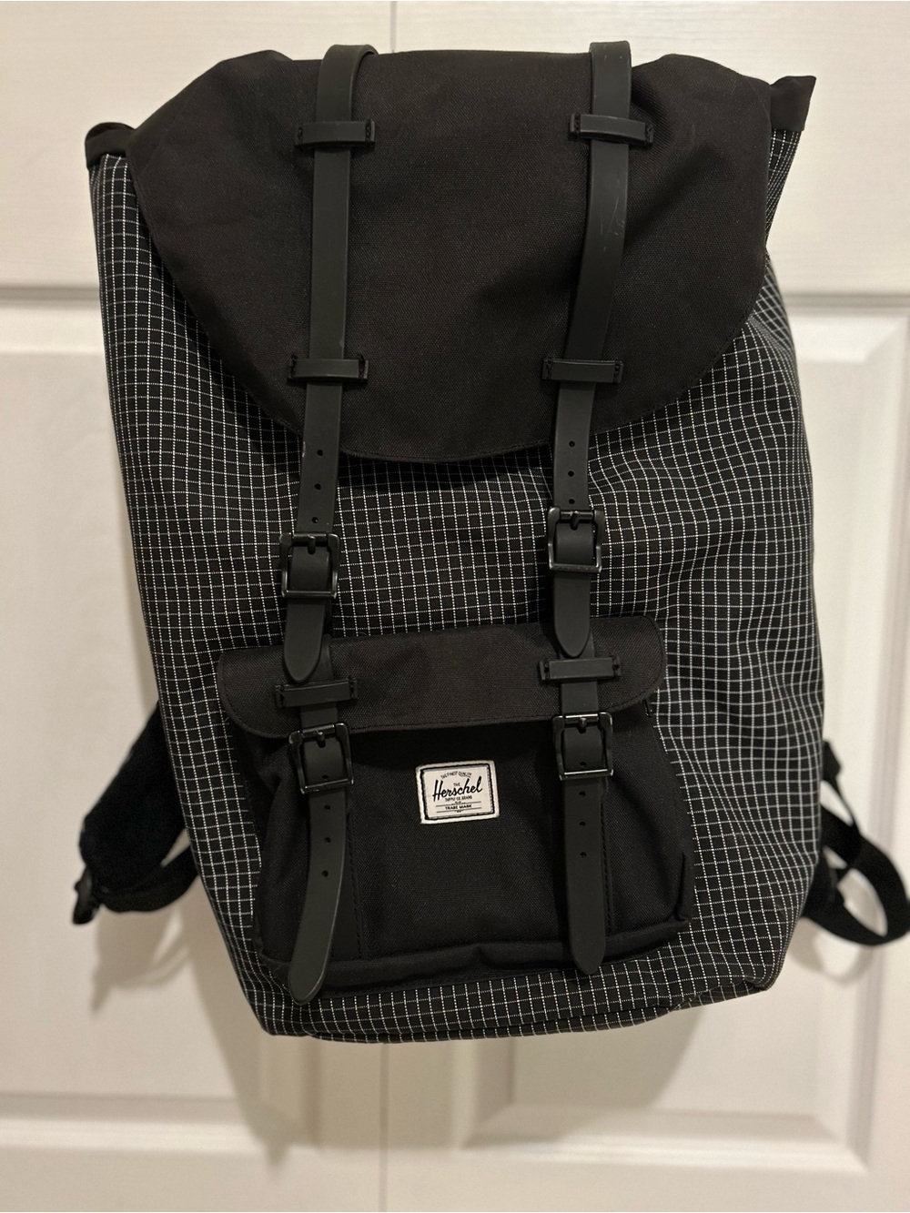Herschel Supply Company Black Grid Rucksack Backpack